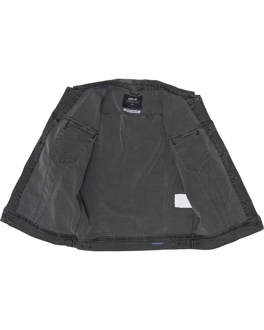 Herr | Jackor | Replay | Hyperflex Bio Denim Jacket Washed Black