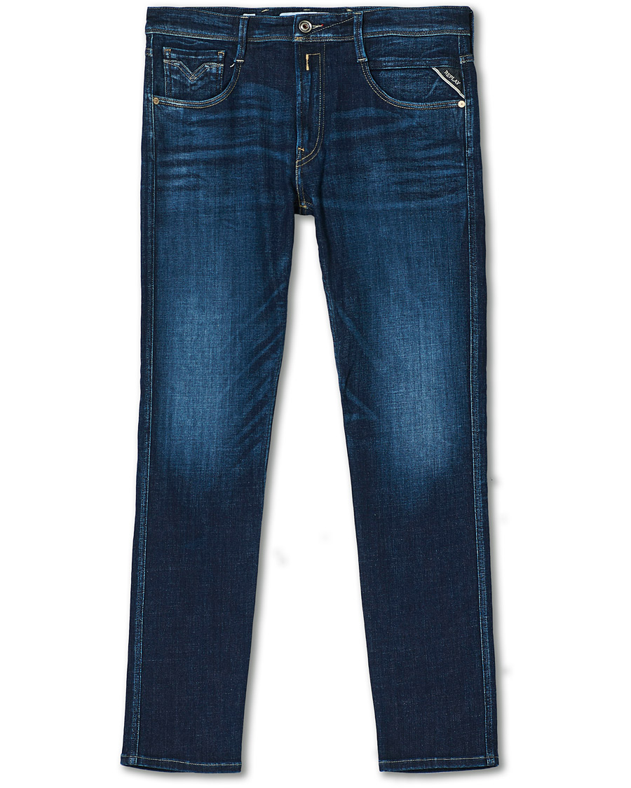 Herr | Jeans | Replay | Anbass Power Stretch One Year Wash Jeans Dark Blue
