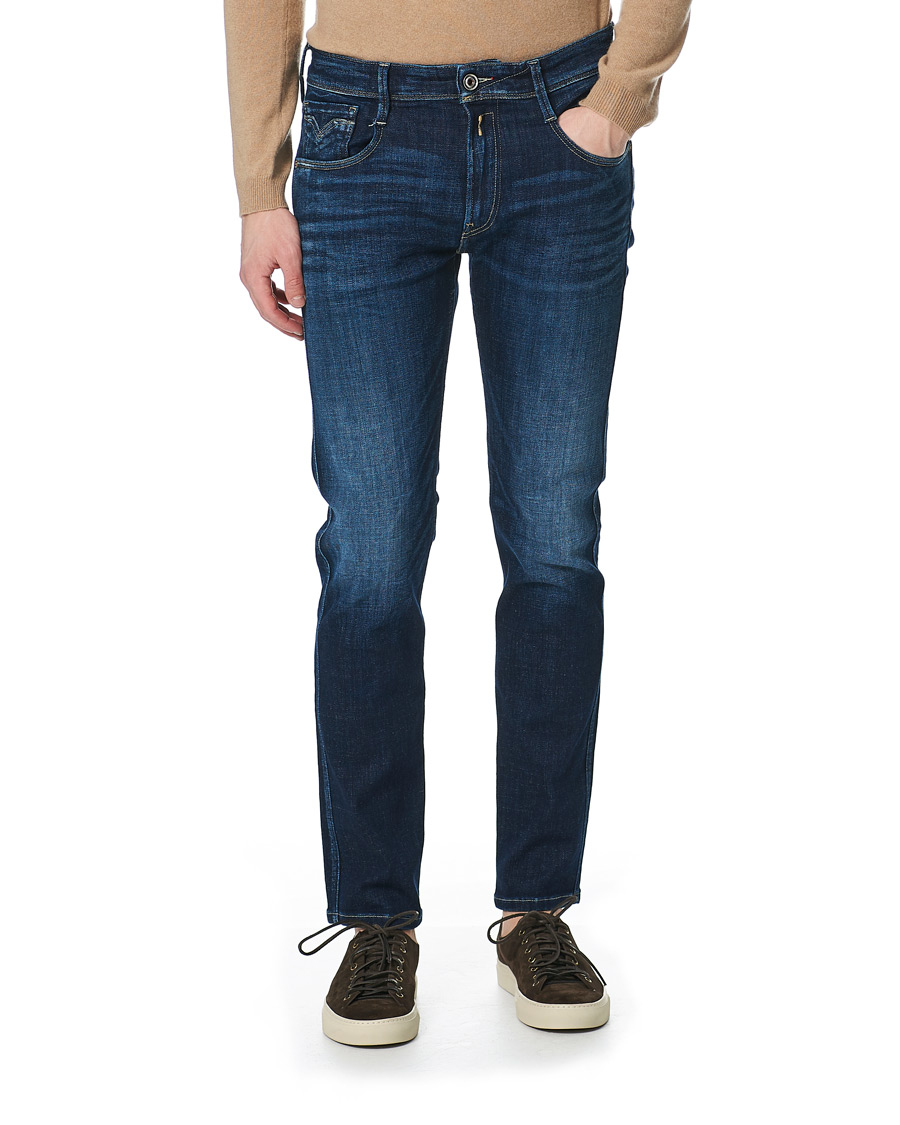 Herr | Jeans | Replay | Anbass Power Stretch One Year Wash Jeans Dark Blue