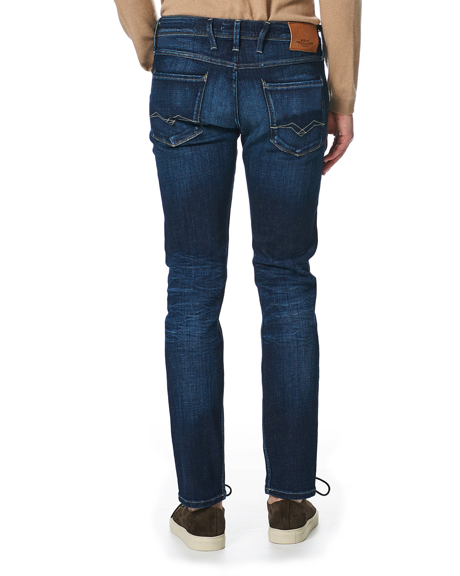 Herr | Jeans | Replay | Anbass Power Stretch One Year Wash Jeans Dark Blue