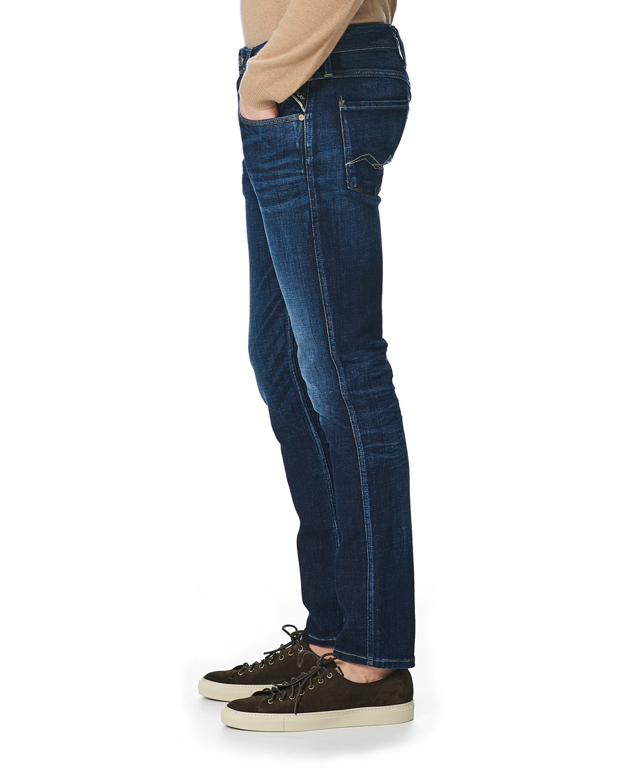 Herr | Jeans | Replay | Anbass Power Stretch One Year Wash Jeans Dark Blue