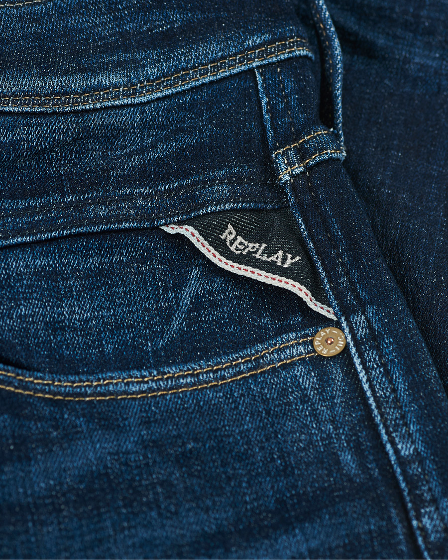 Herr | Jeans | Replay | Anbass Power Stretch One Year Wash Jeans Dark Blue