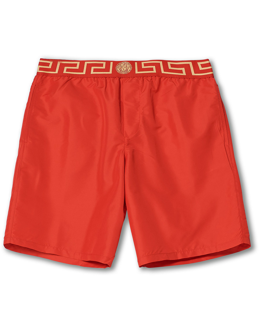 Herr | Badbyxor | Versace | Greca Border Swim Trunks Red