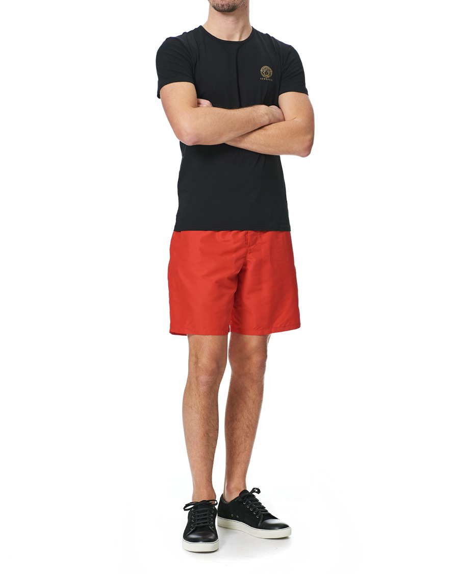 Herr | Badbyxor | Versace | Greca Border Swim Trunks Red