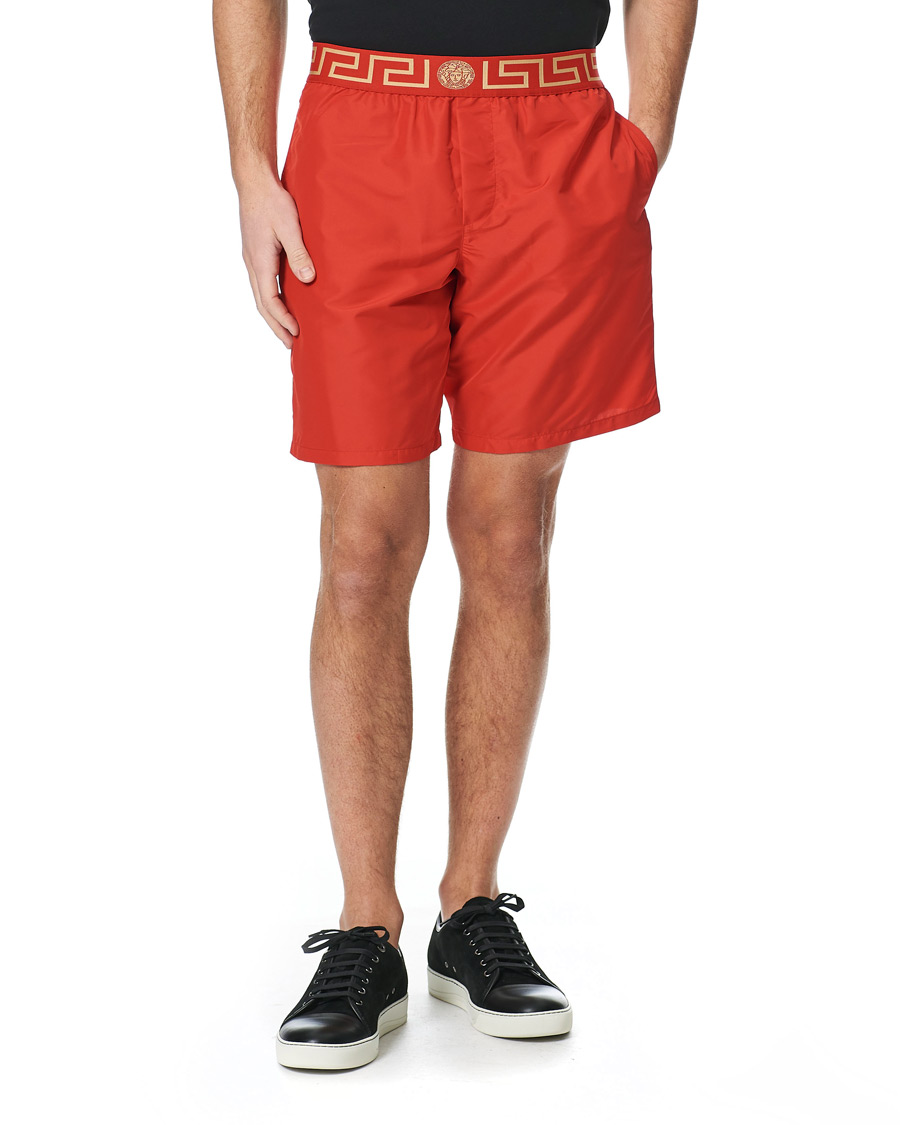 Herr | Badbyxor | Versace | Greca Border Swim Trunks Red