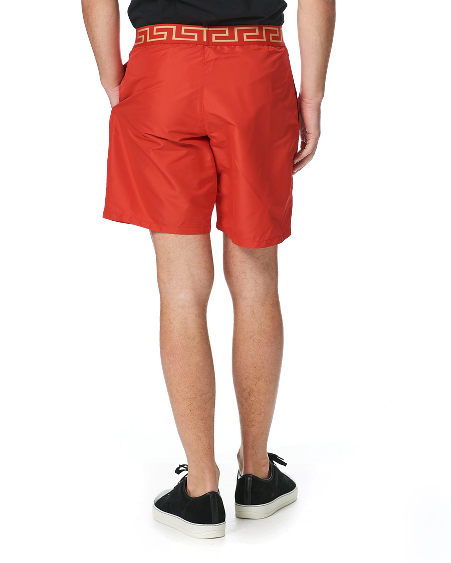 Herr | Badbyxor | Versace | Greca Border Swim Trunks Red