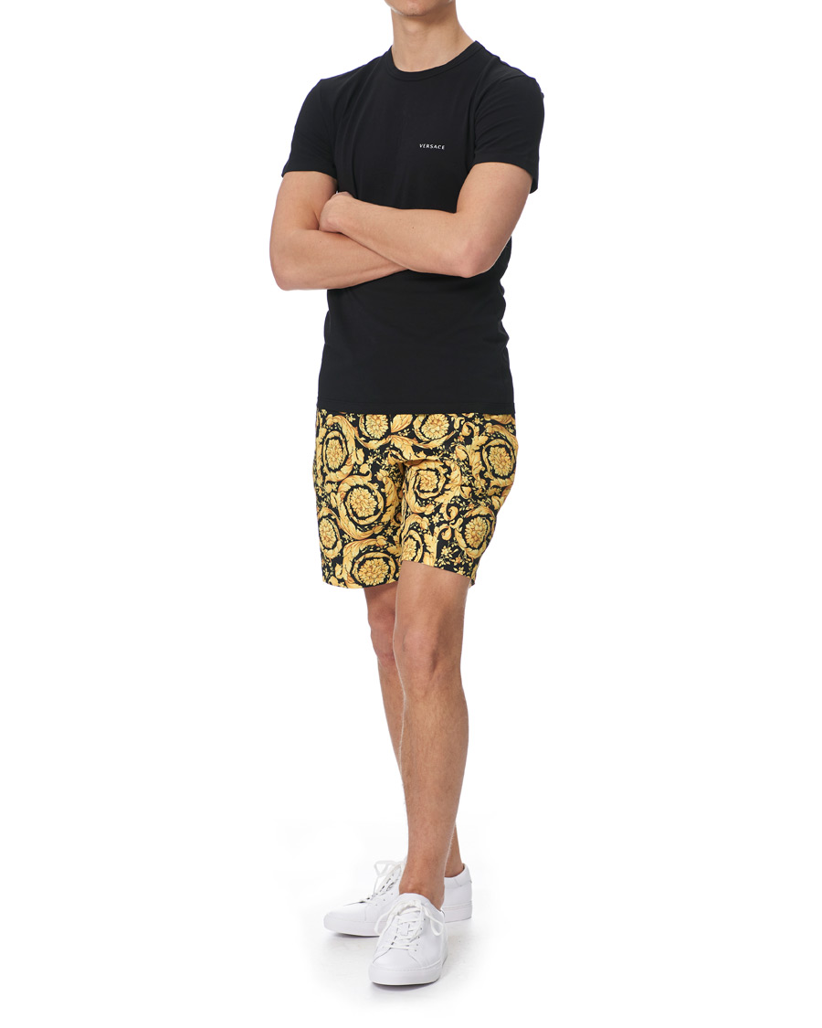 Herr | Badbyxor | Versace | Barocco Swim Trunks Black/Gold