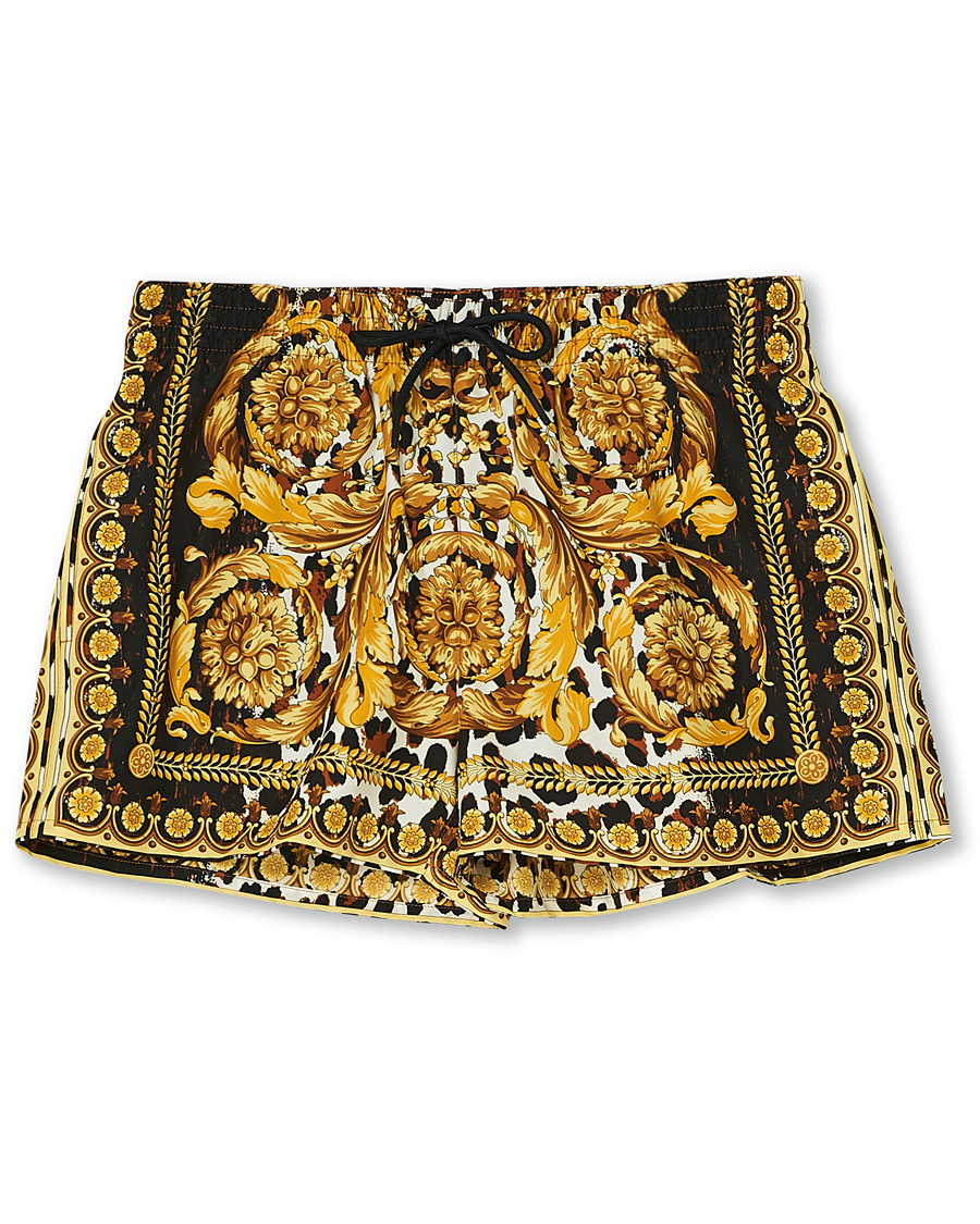 Herr | Badbyxor | Versace | Wild Barocco Swim Trunks Black/Gold