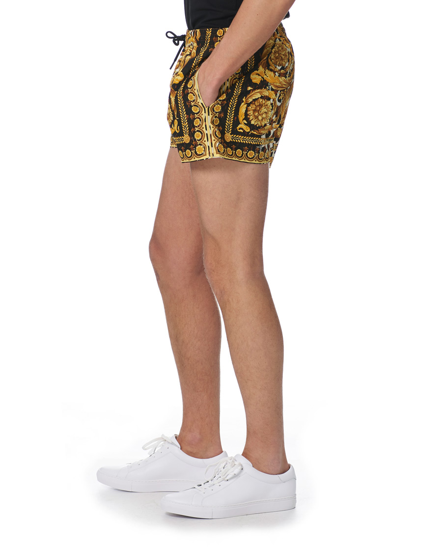 Herr | Badbyxor | Versace | Wild Barocco Swim Trunks Black/Gold
