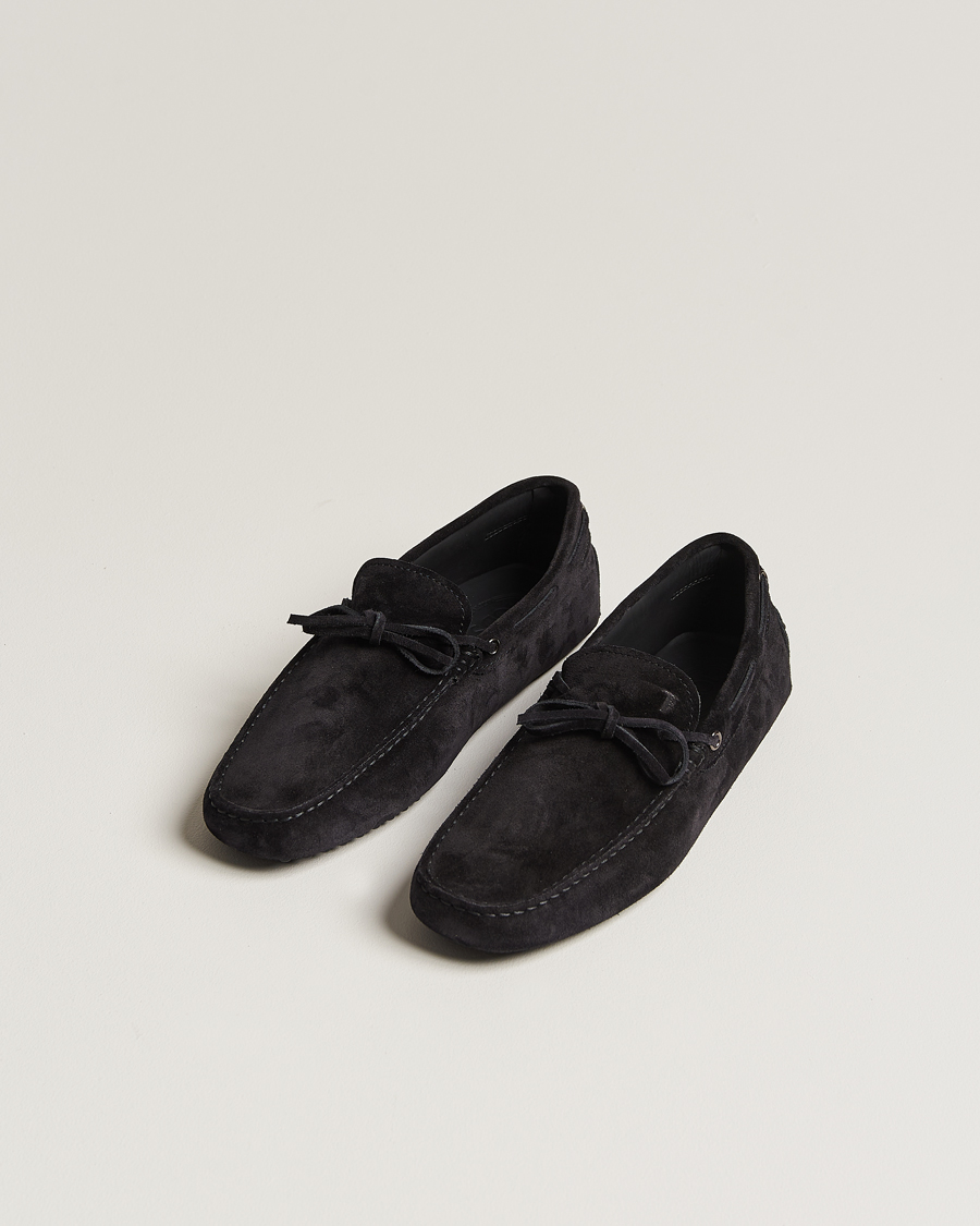 Herr | Mockaskor | Tod's | Lacetto Gommino Carshoe Black Suede