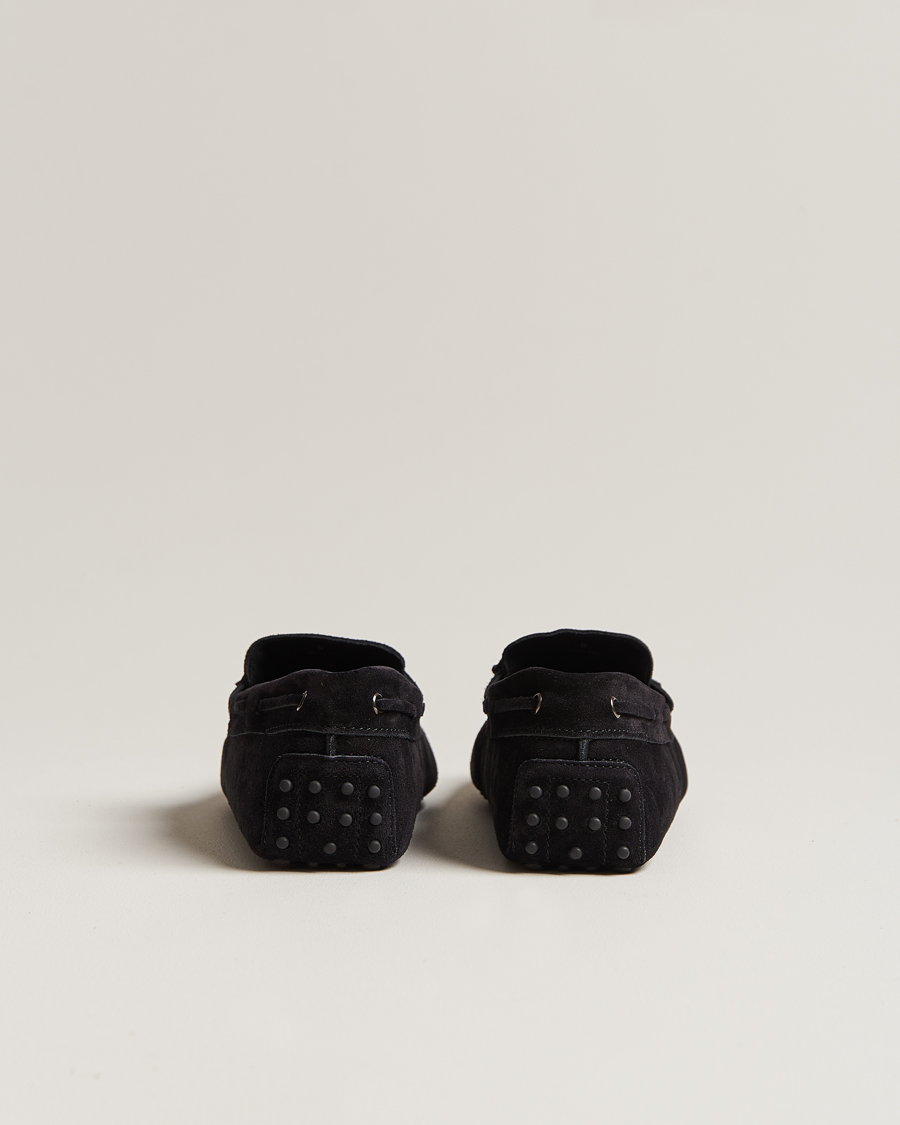 Herr | Tod's Lacetto Gommino Carshoe Black Suede | Tod's | Lacetto Gommino Carshoe Black Suede