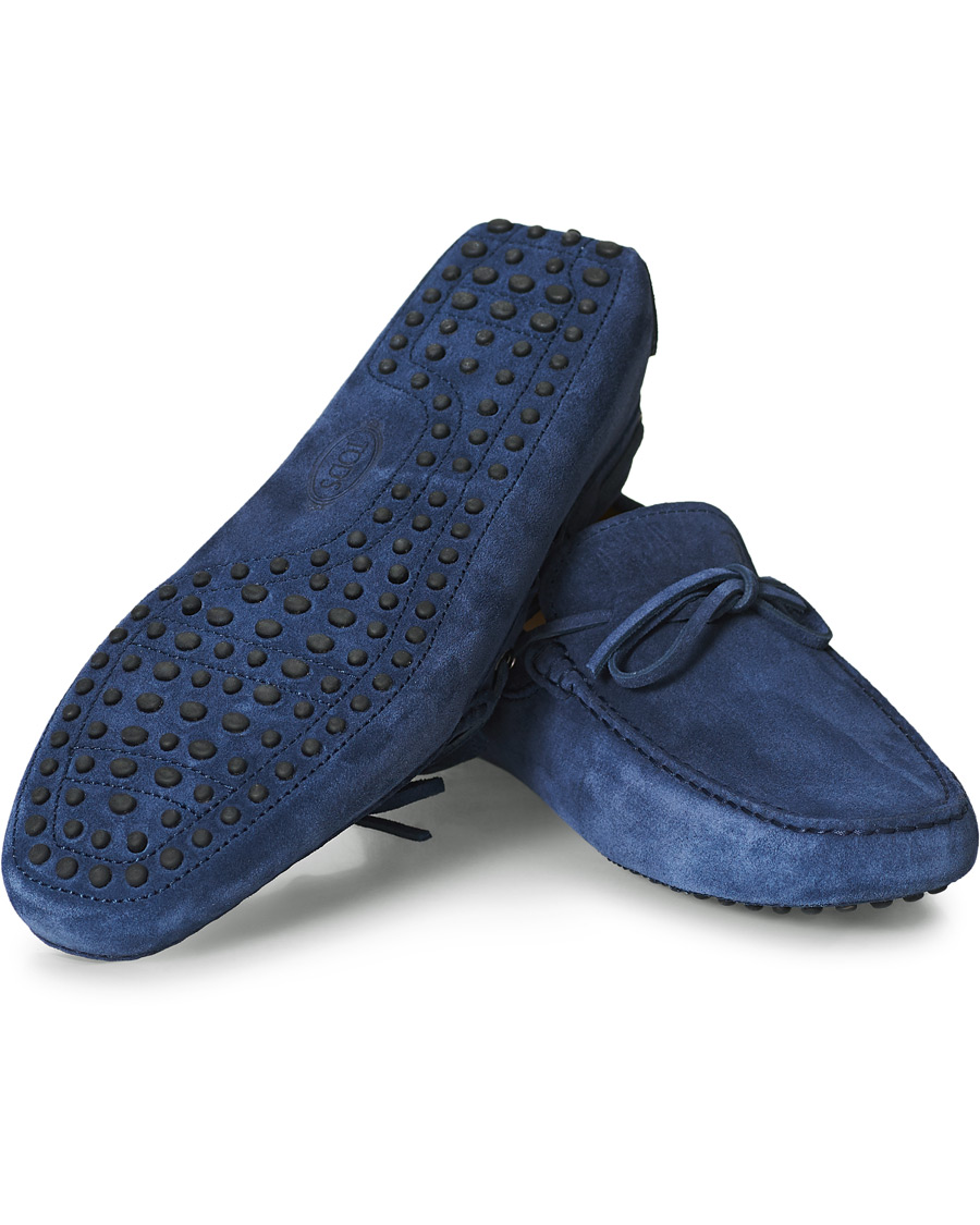 Herr | Tod's Laccetto Gommino Carshoe Navy Suede | Tod's | Laccetto Gommino Carshoe Navy Suede