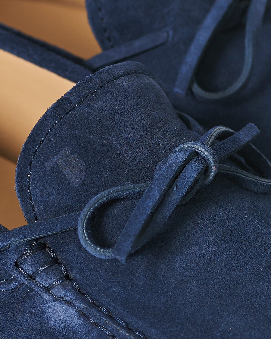 Herr | Tod's Laccetto Gommino Carshoe Navy Suede | Tod's | Laccetto Gommino Carshoe Navy Suede