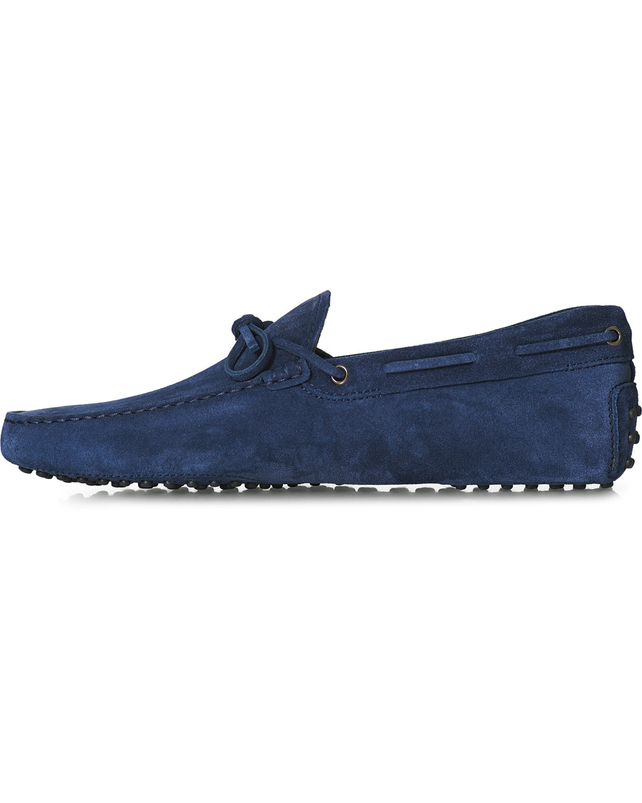 Herr | Tod's Laccetto Gommino Carshoe Navy Suede | Tod's | Laccetto Gommino Carshoe Navy Suede