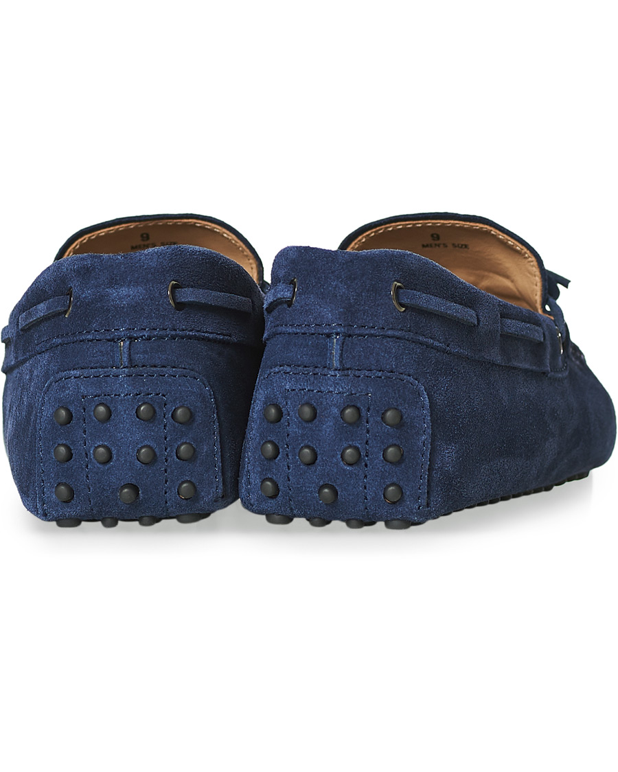 Herr | Tod's Laccetto Gommino Carshoe Navy Suede | Tod's | Laccetto Gommino Carshoe Navy Suede