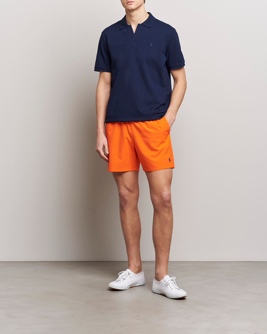 Herr | Badbyxor | Polo Ralph Lauren | Recycled Traveler Boxer Swimshorts Sailing Orange
