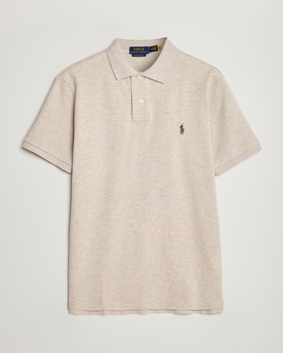 Herr | Pikéer | Polo Ralph Lauren | Custom Slim Fit Polo Expedition Dune Heather