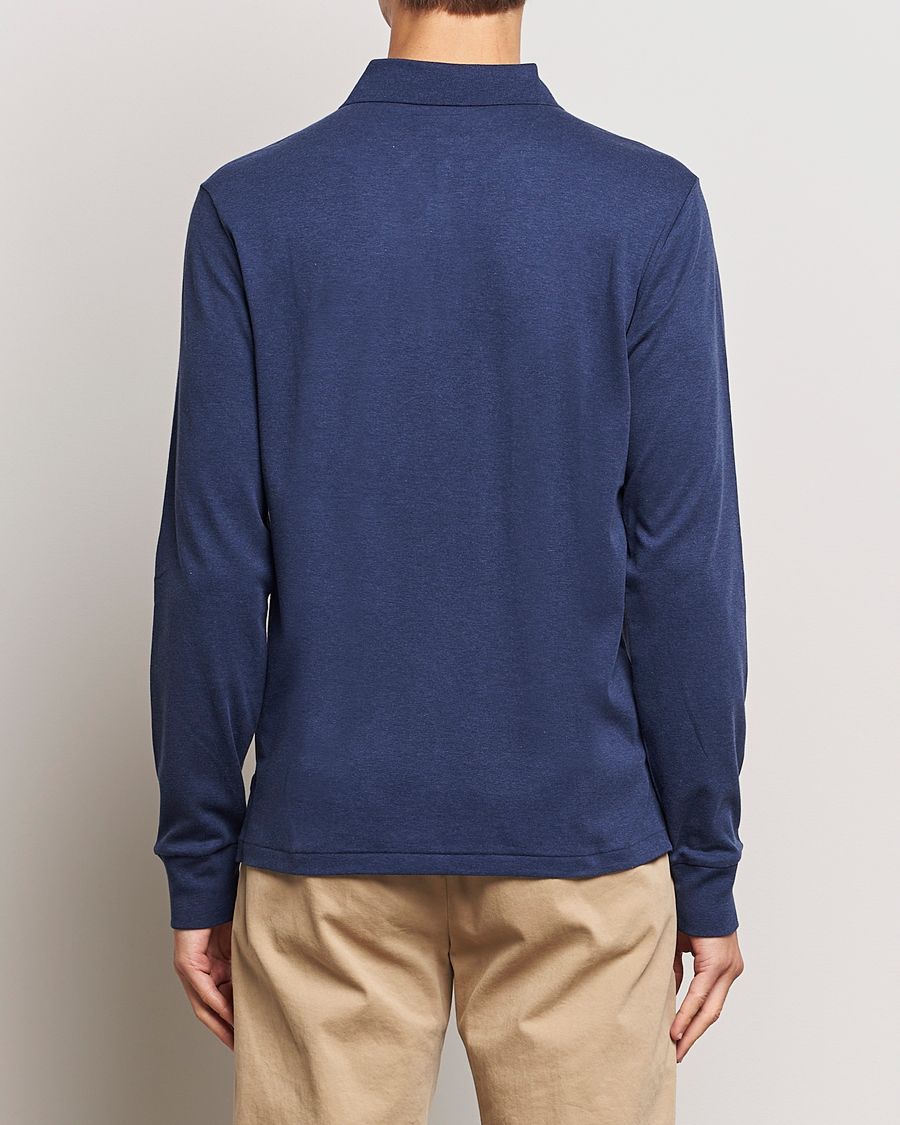 Herr | Tröjor | Polo Ralph Lauren | Luxury Pima Cotton Long Sleeve Polo Navy Heather