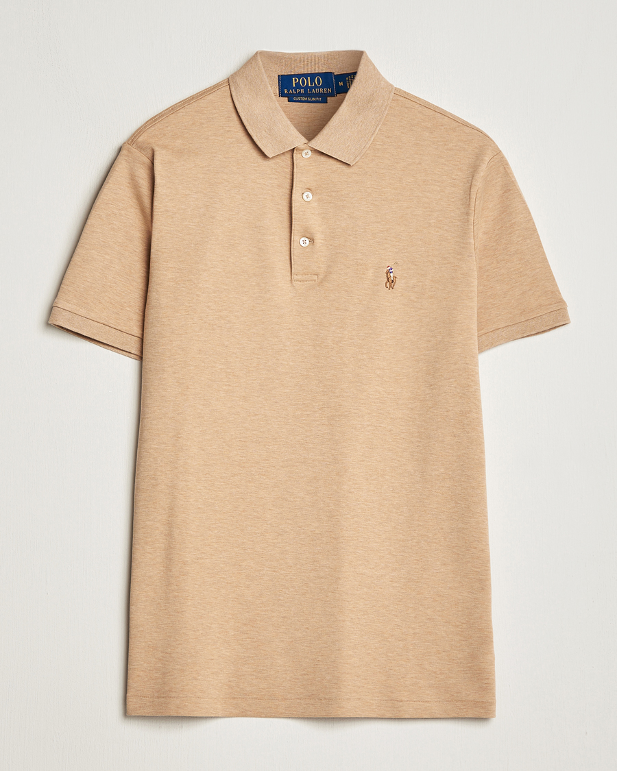 Herr | Pikéer | Polo Ralph Lauren | Luxury Pima Cotton Polo Classic Camel Heather
