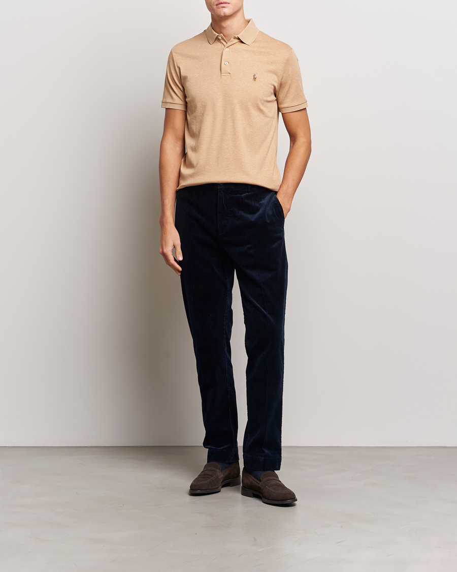 Herr | Pikéer | Polo Ralph Lauren | Luxury Pima Cotton Polo Classic Camel Heather