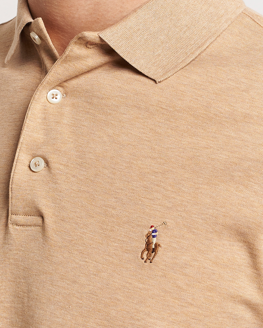 Herr | Pikéer | Polo Ralph Lauren | Luxury Pima Cotton Polo Classic Camel Heather