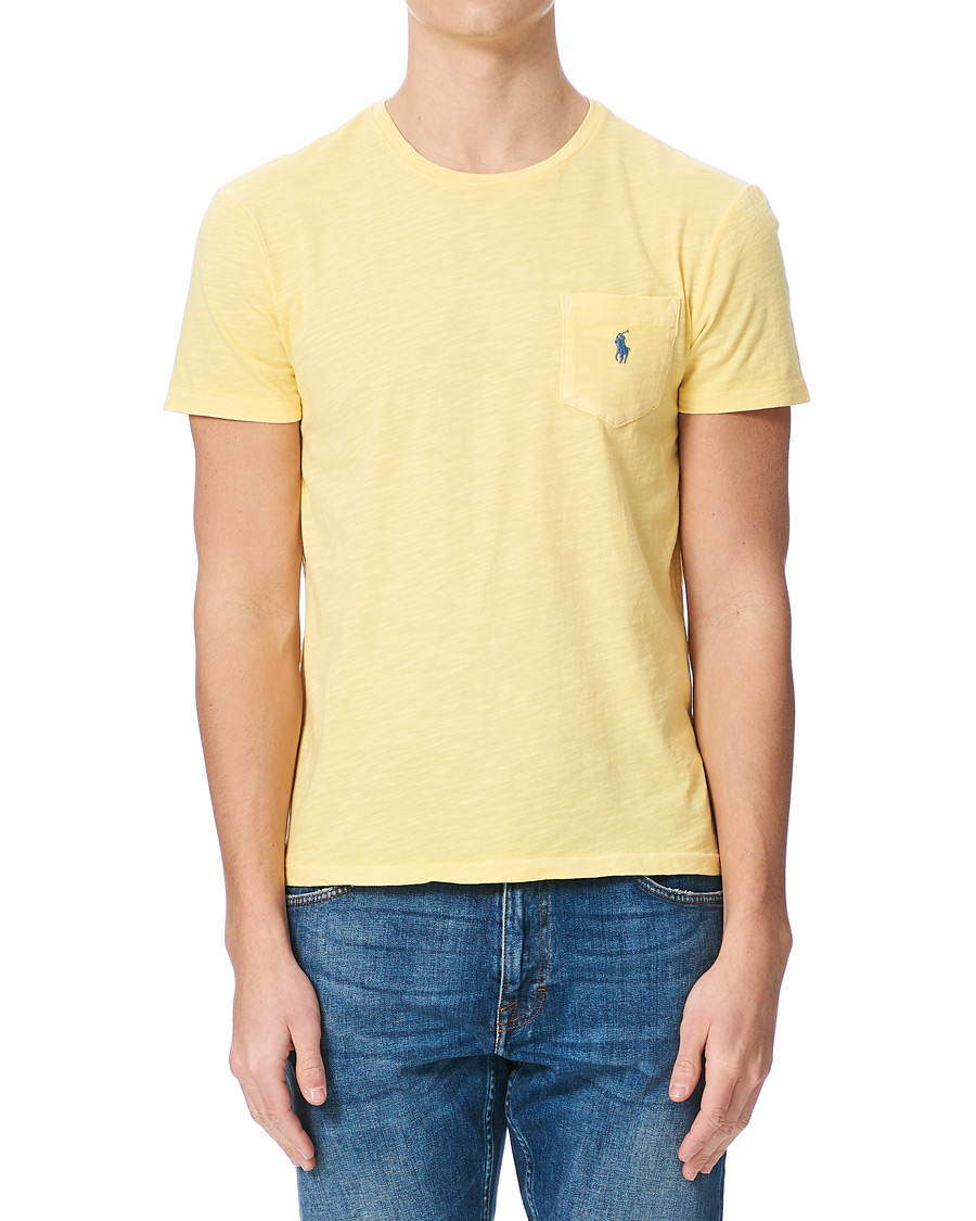 Herr | T-Shirts | Polo Ralph Lauren | Washed Crew Neck Pocket Tee Empire Yellow