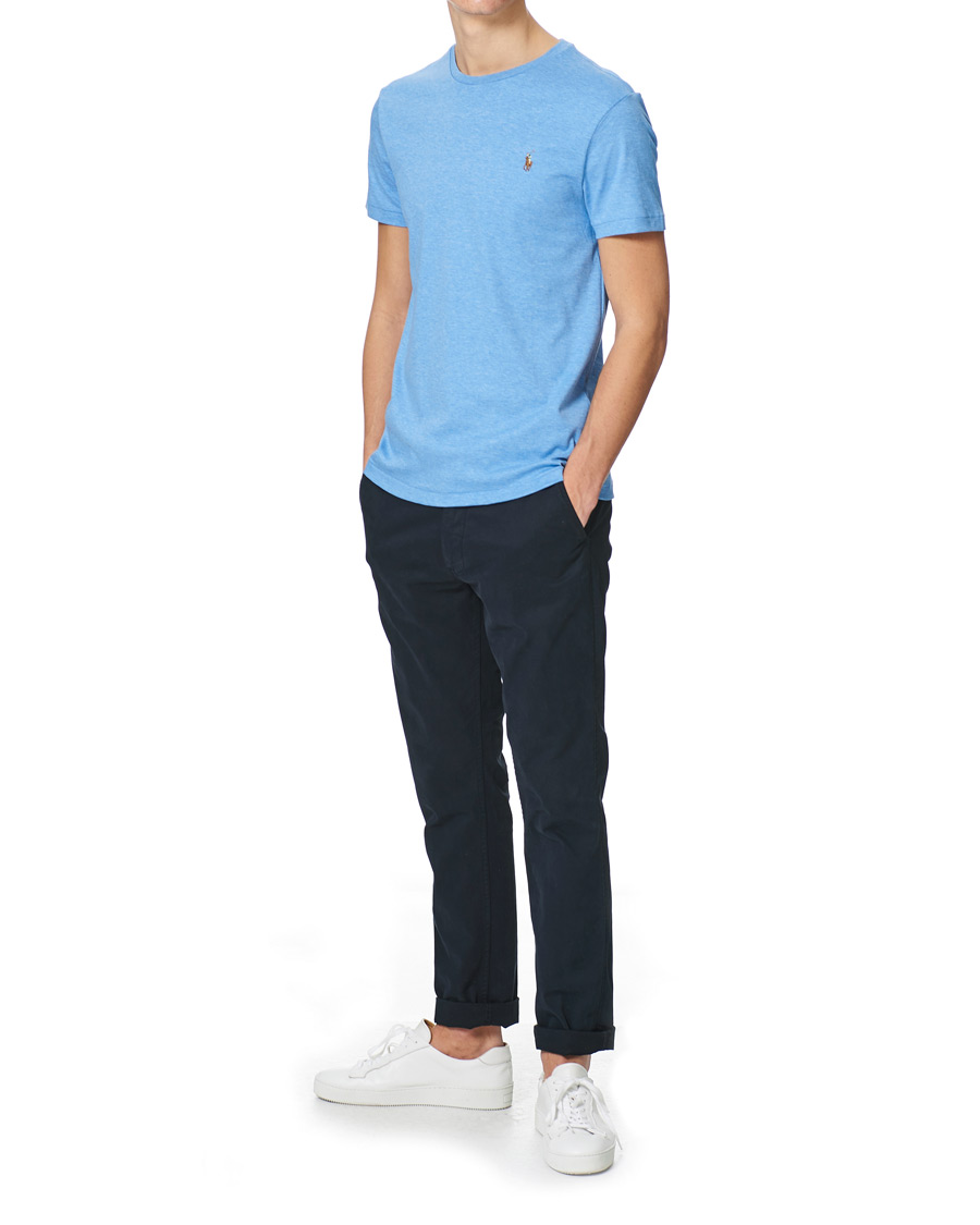 Herr | T-Shirts | Polo Ralph Lauren | Luxury Pima Cotton Crew Neck Tee Soft Royal Heather