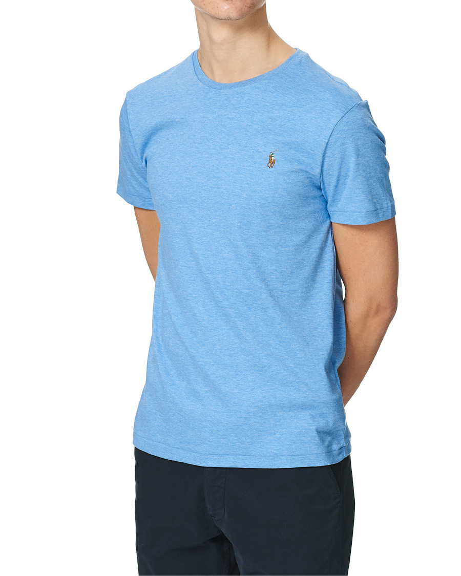 Herr | T-Shirts | Polo Ralph Lauren | Luxury Pima Cotton Crew Neck Tee Soft Royal Heather