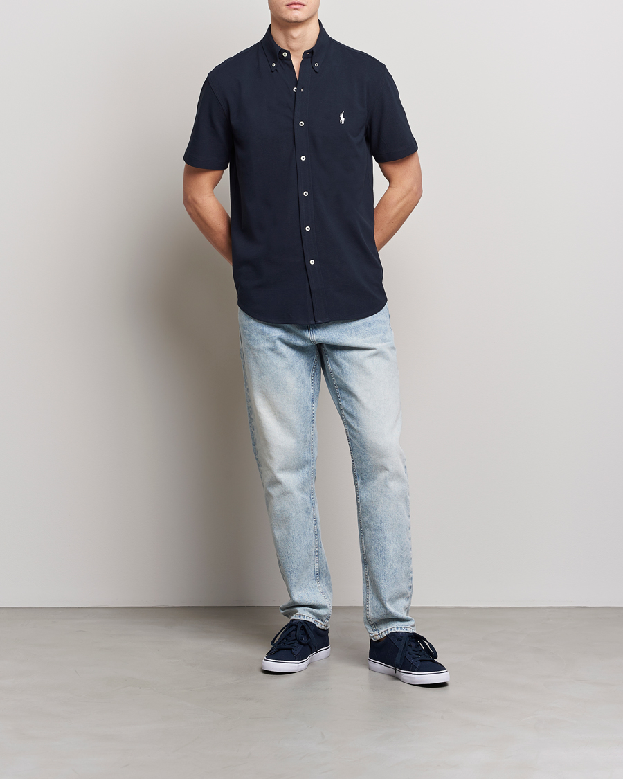 Herr | Skjortor | Polo Ralph Lauren | Featherweight Mesh Short Sleeve Shirt Aviator Navy