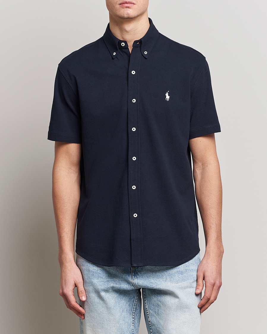 Herr | Preppy Authentic | Polo Ralph Lauren | Featherweight Mesh Short Sleeve Shirt Aviator Navy