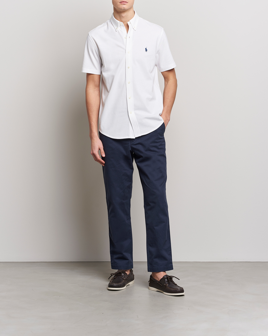 Herr | Skjortor | Polo Ralph Lauren | Featherweight Mesh Short Sleeve Shirt White
