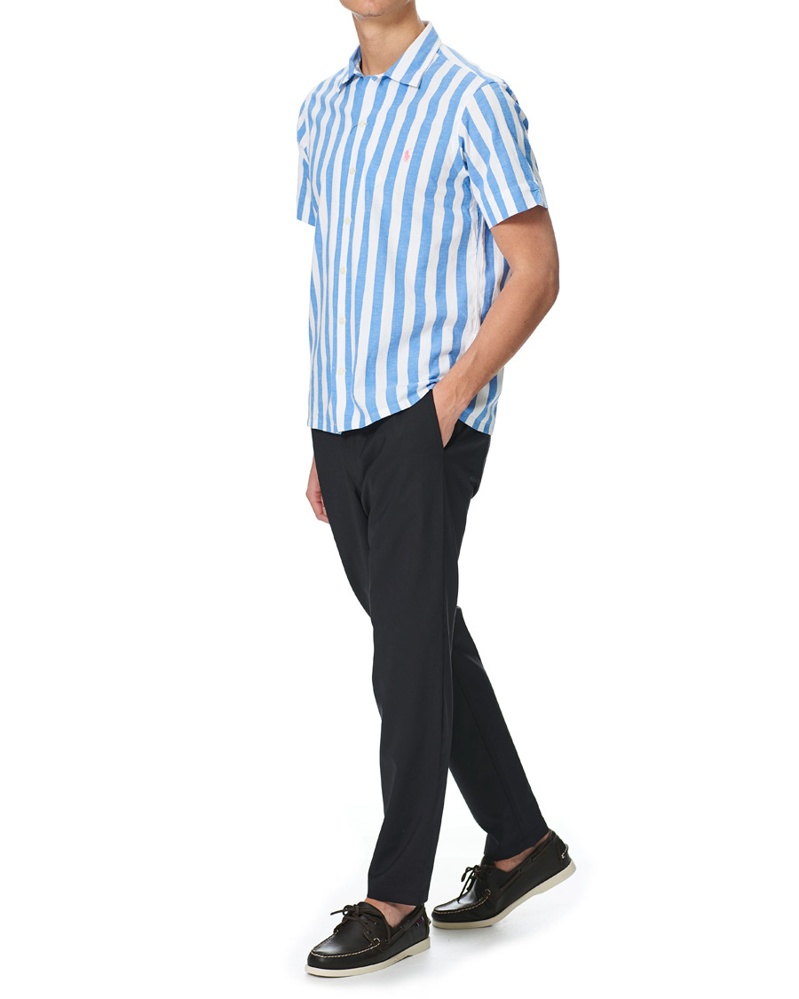 Herr | Skjortor | Polo Ralph Lauren | Striped Resort Collar Short Sleeve Shirt Blue/White
