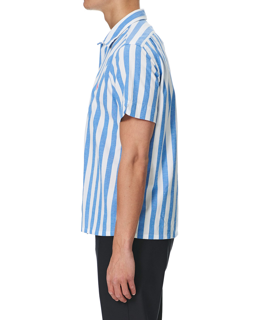 Herr | Skjortor | Polo Ralph Lauren | Striped Resort Collar Short Sleeve Shirt Blue/White