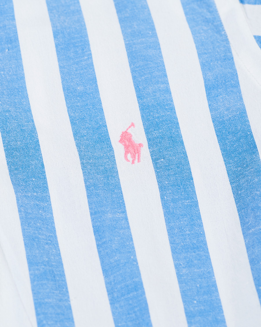 Herr | Skjortor | Polo Ralph Lauren | Striped Resort Collar Short Sleeve Shirt Blue/White