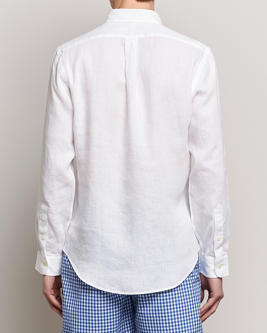 Herr | Skjortor | Polo Ralph Lauren | Slim Fit Linen Button Down Shirt White