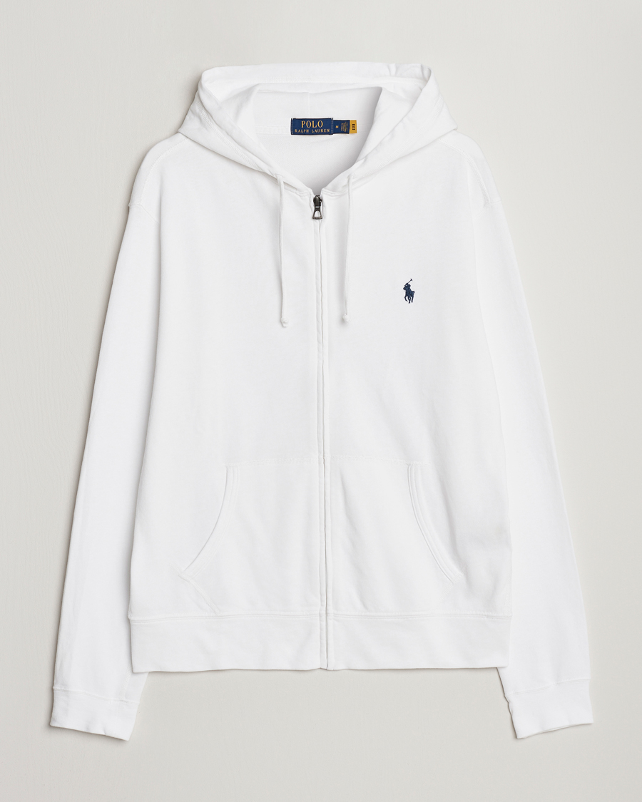 Herr | Tröjor | Polo Ralph Lauren | Spa Terry Full Zip Hoodie White