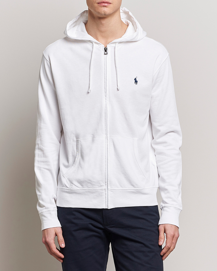 Herre |  | Polo Ralph Lauren | Spa Terry Full Zip Hoodie White