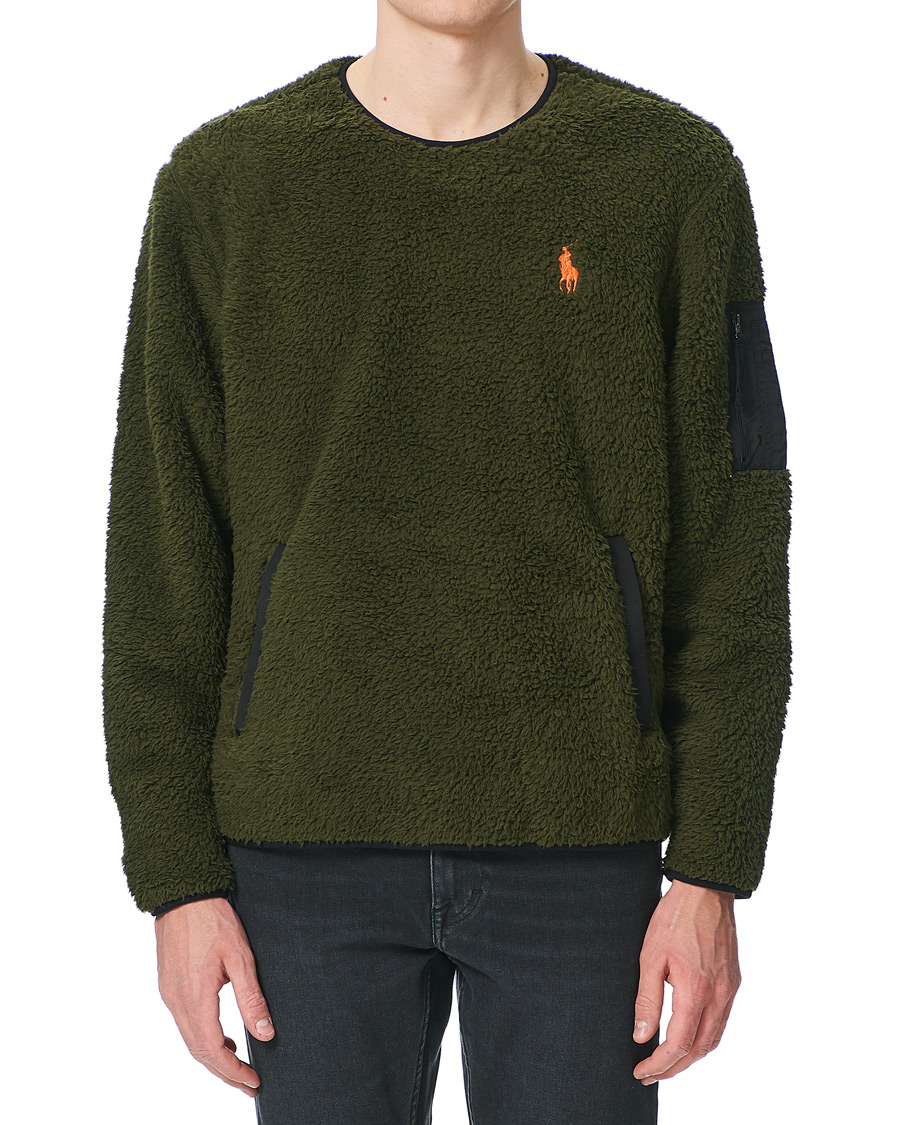 Herr | Tröjor | Polo Ralph Lauren | Curly Sherpa Sweater Company Olive