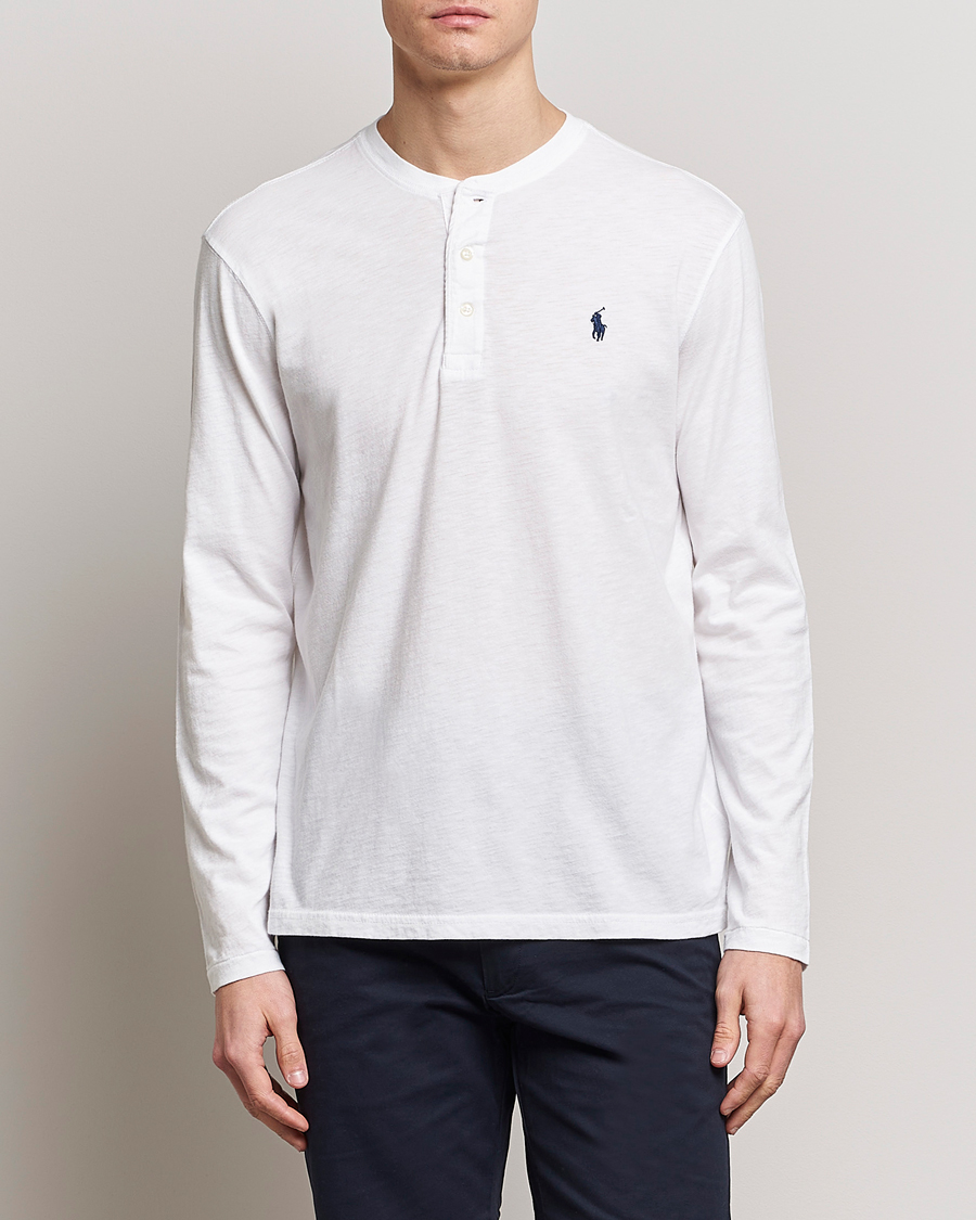 Herr | Tröjor | Polo Ralph Lauren | Slub Jersey Henley White