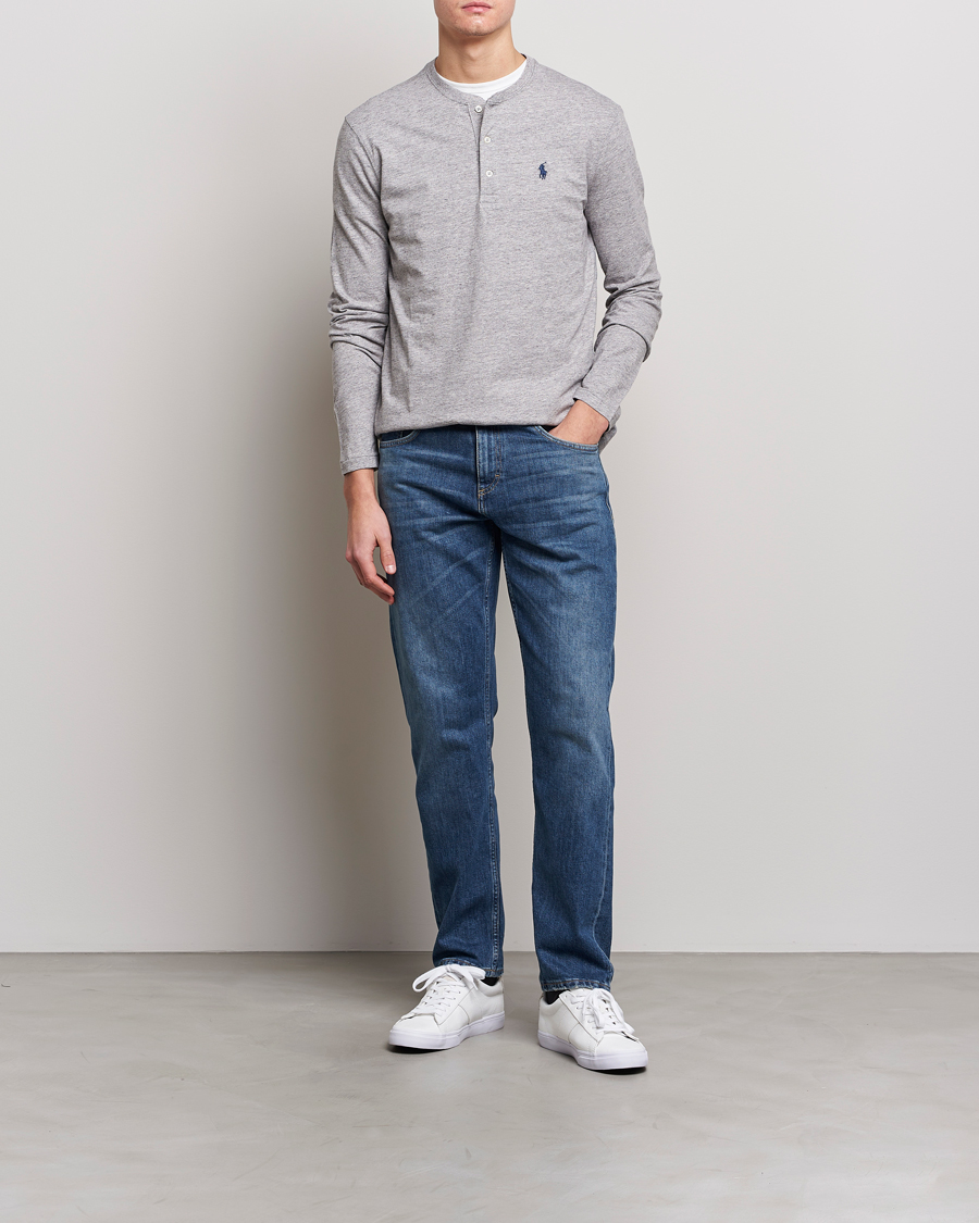 Herr | Tröjor | Polo Ralph Lauren | Slub Jersey Henley Dark Vintage Heather