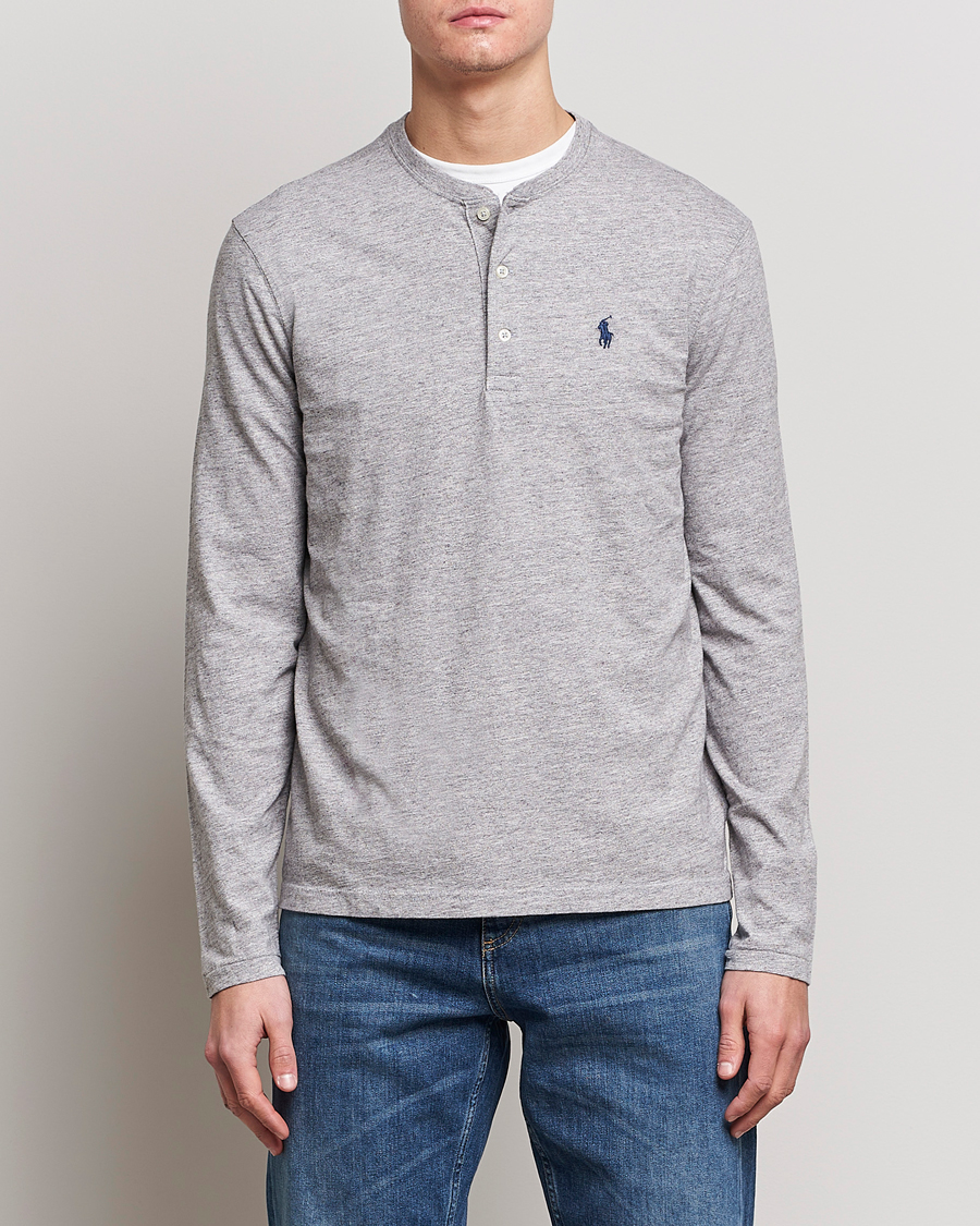 Herr | Tröjor | Polo Ralph Lauren | Slub Jersey Henley Dark Vintage Heather