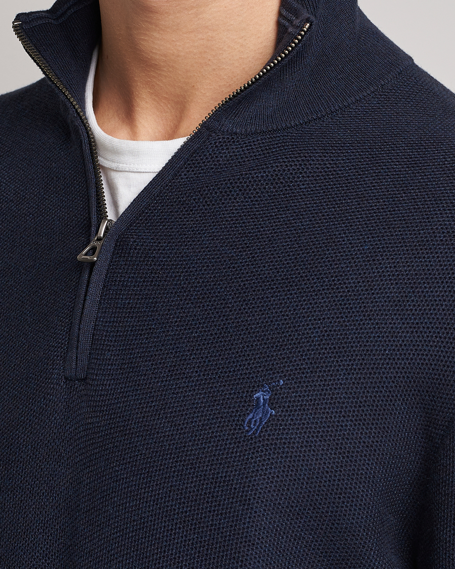 Herr | Tröjor | Polo Ralph Lauren | Textured Half-Zip Navy Heather