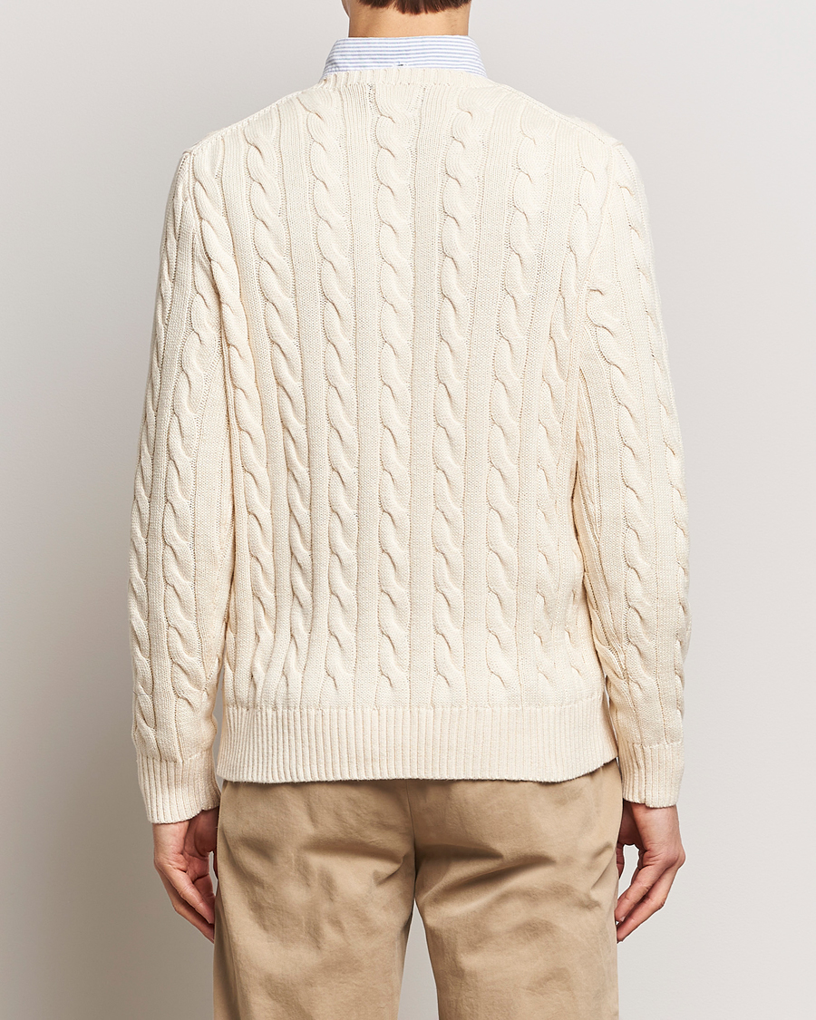 Herr | Tröjor | Polo Ralph Lauren | Cotton Cable Pullover Andover Cream