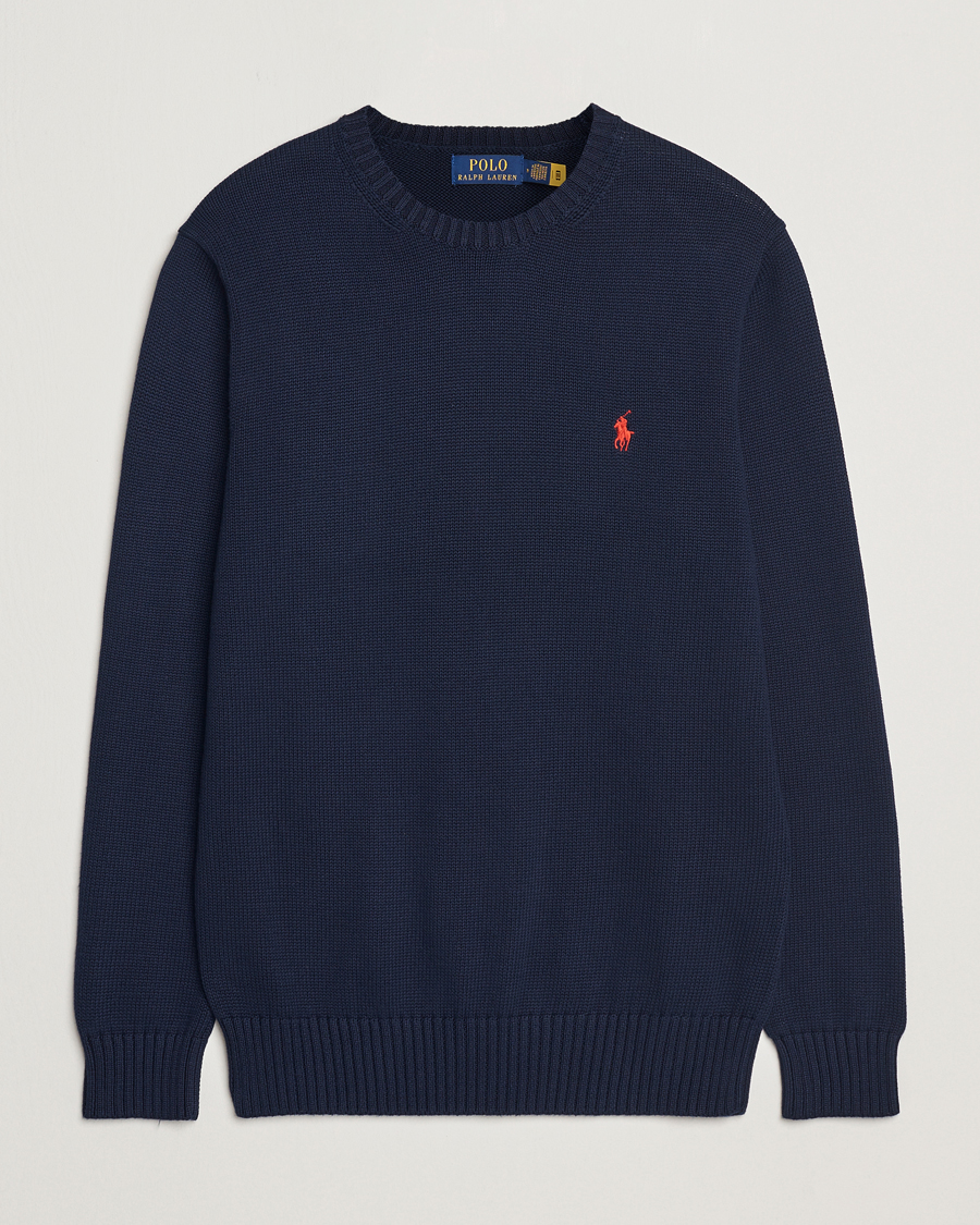 Herr | Tröjor | Polo Ralph Lauren | Cotton Crew Neck Sweater Hunter Navy