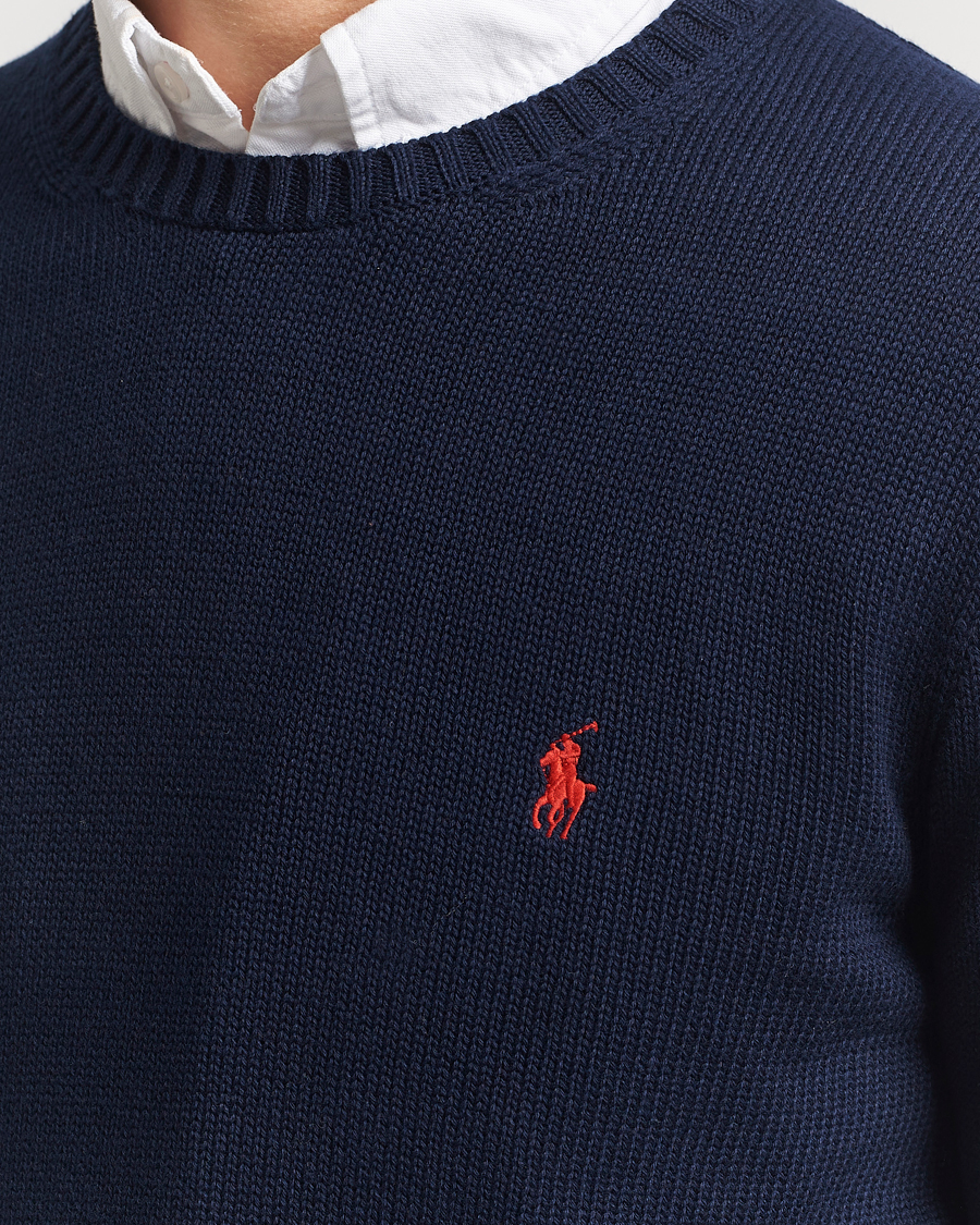 Herr | Tröjor | Polo Ralph Lauren | Cotton Crew Neck Sweater Hunter Navy