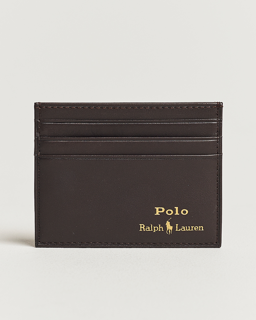 Herr | Polo Ralph Lauren Smooth Leather Credit Card Case Brown | Polo Ralph Lauren | Smooth Leather Credit Card Case Brown