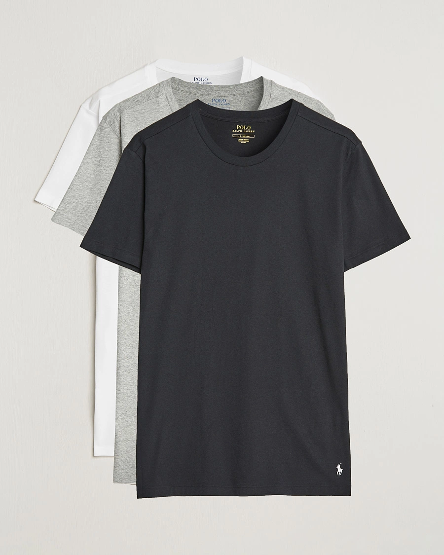 Herr |  | Polo Ralph Lauren | 3-Pack Crew Neck T-shirt White/Black/Andover Heather