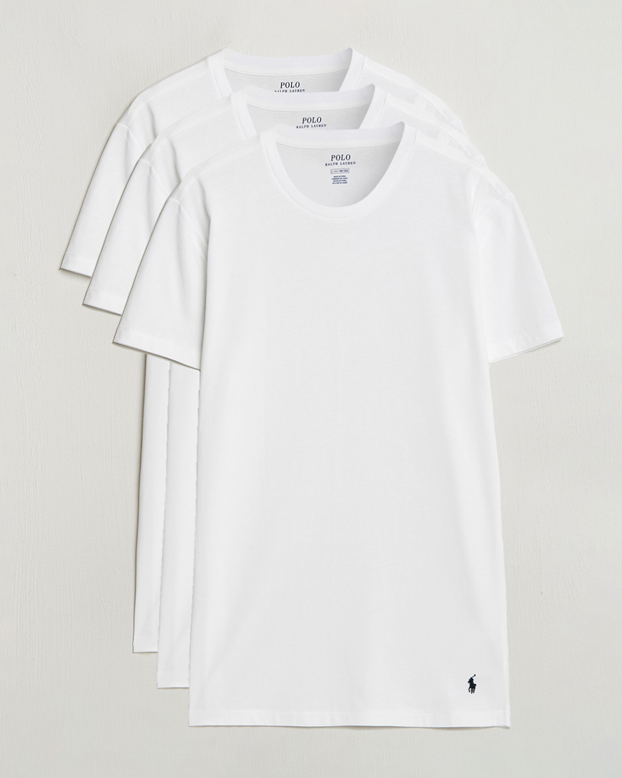 Herr | T-Shirts | Polo Ralph Lauren | 3-Pack Crew Neck T-Shirt White