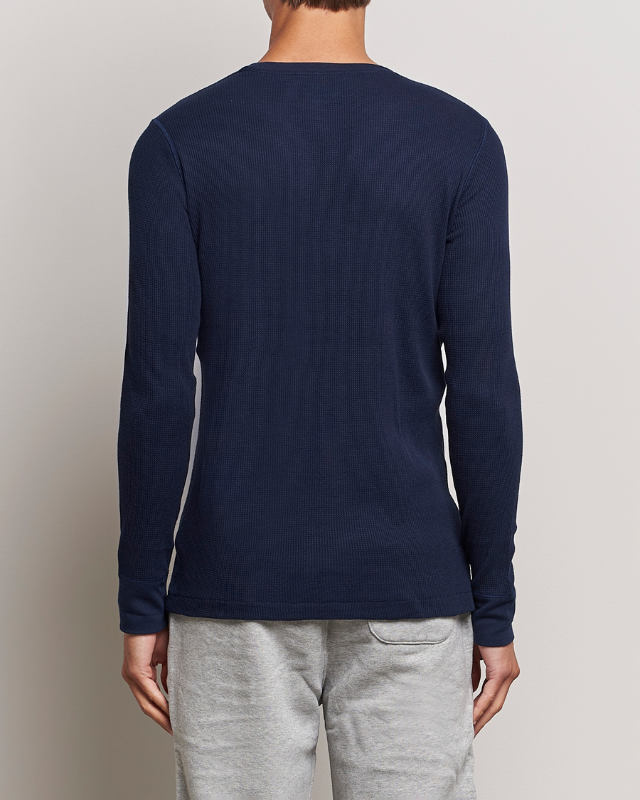 Herr | T-Shirts | Polo Ralph Lauren | Waffle Long Sleeve Crew Neck Cruise Navy