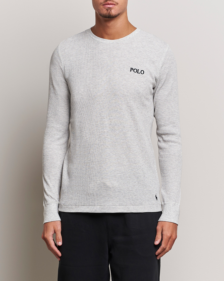 Herr | Långärmade t-shirts | Polo Ralph Lauren | Waffle Long Sleeve Crew Neck English Heather
